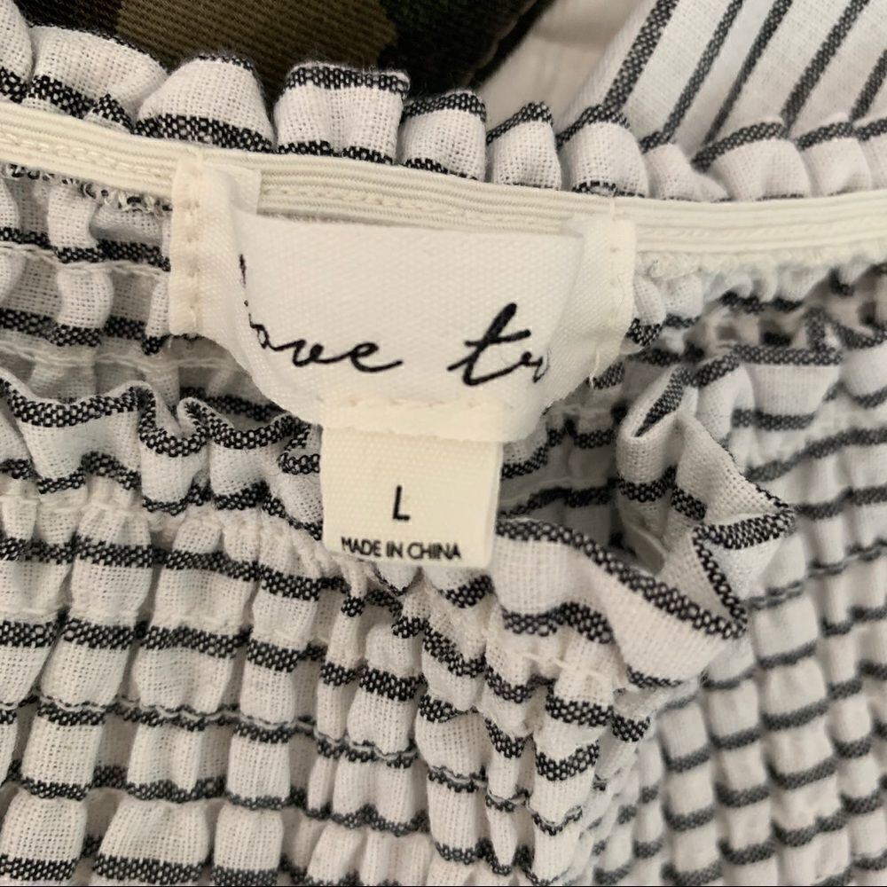 Love Tree wide shirred waistband striped pants - L - Picture 13 of 15